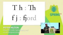 J-Spring 2018: Peter Hilton – Beautiful code: typography and visual programming
