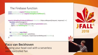 J-Fall 2018: Paco van Beckhoven – Keeping your head cool with serverless voice controlled fan