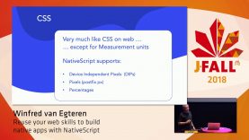 J-Fall 2018: Winfred van Egteren – Reuse your web skills to build native apps with NativeScript