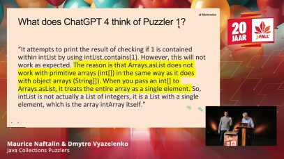 J-Fall 2023: Java Collections Puzzlers – Maurice Naftalin & Dmytro Vyazelenko