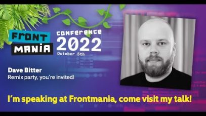Frontmania 2022: Dave Bitter – Remix Party, You’re Invited!
