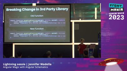 Frontmania ’23 – Jennifer Wadella – Angular Magic with Angular Schematics
