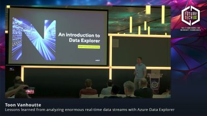 Future Tech 2024: Lessons learned from analyzing data streams w Azure Data Explorer – Toon Vanhoutte