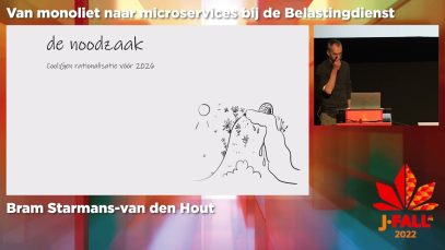 J-Fall 2022: Bram Starmans-van den Hout – Van monoliet naar microservices bij de Belastingdienst