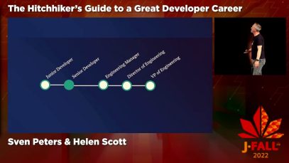 J-Fall 2022: Sven Peters & Helen Scott – The Hitchhiker’s Guide to a Great Developer Career