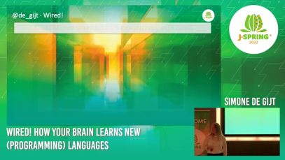 J-Spring 2022: Simone de Gijt – Wired! How your brain learns new (programming) languages